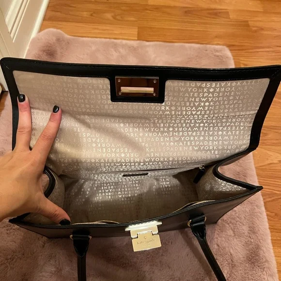 Rare Kate Spade Black Satchel ♠️ - Picture 4 of 7